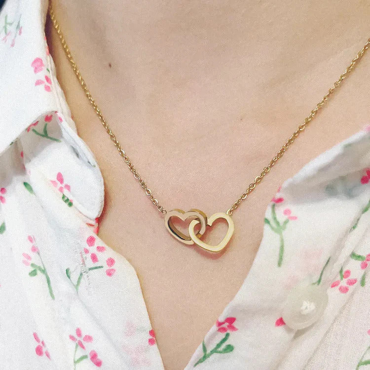 Forever Rose Bear & Heart Necklace